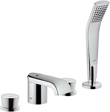 Смеситель двухвентильный на борт ванны с душем Kludi коллекция Joop! хром 554240505