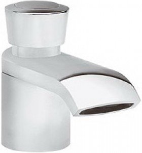 Змішувач для раковини одновентільний з донним клапаном каскадний Kludi Joop! хром / онікс 55023H805