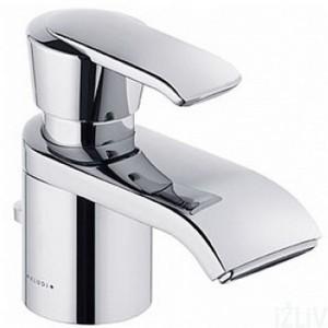 Смеситель для раковины однорычажный с донным клапаном каскадный Kludi Joop! хром/оникс 55024H875