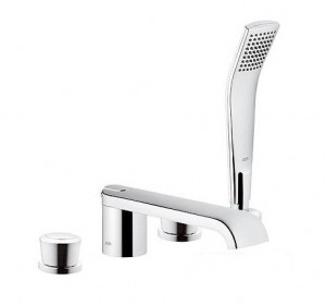 Смеситель двухвентильный на борт ванны с душем Kludi коллекция Joop! хром 55425Н805