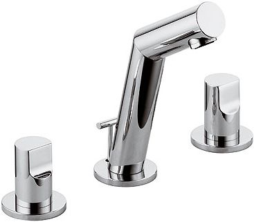 Змішувач для раковини двухвентильний прихований з донним клапаном Kludi New Waves хром 571430530