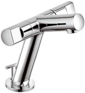 Смеситель для раковины двухвентильный с донным клапаном Kludi коллекция New Waves хром 571140530