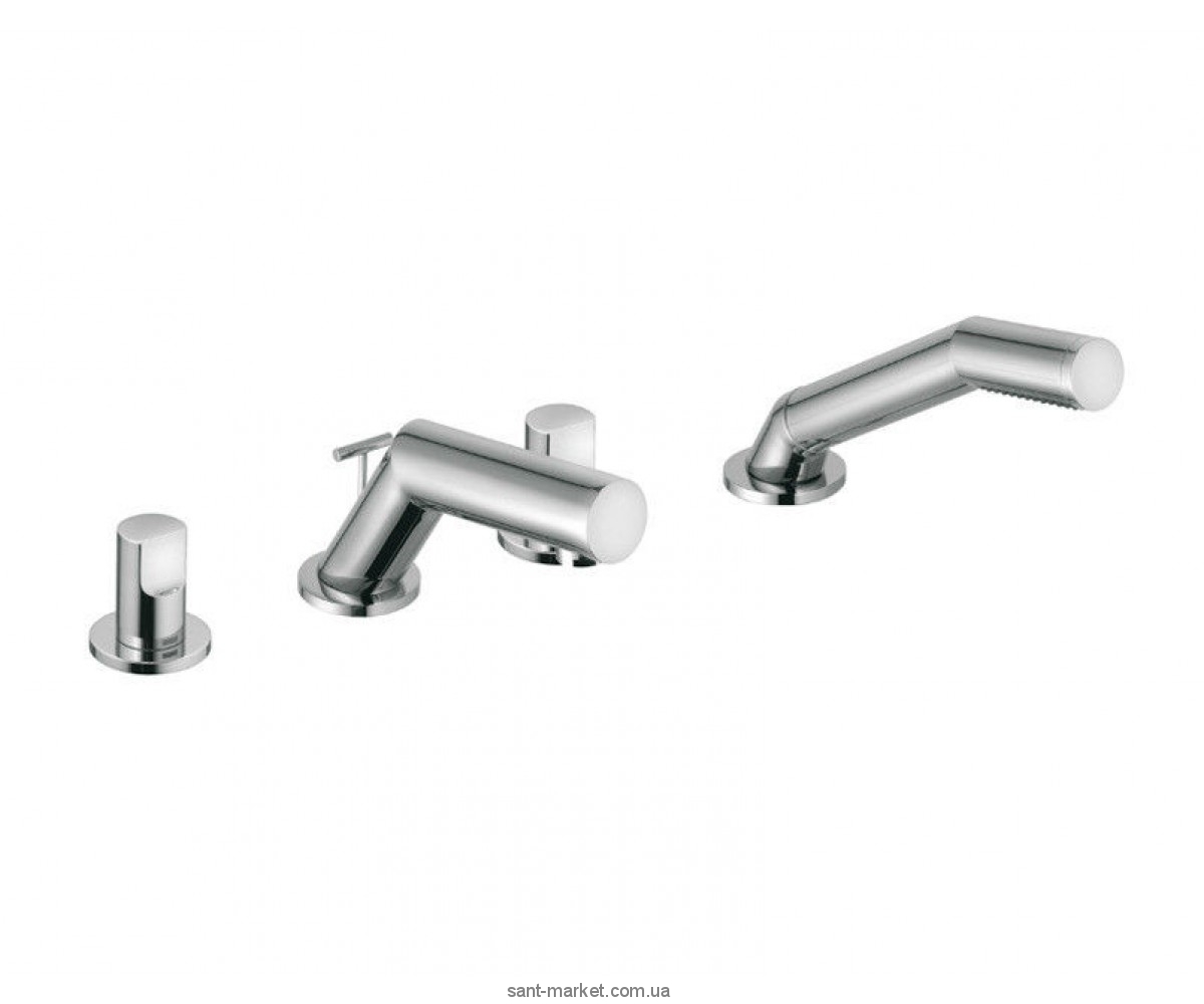 Смеситель двухвентильный на борт ванны с душем Kludi коллекция New Wavеs хром 574240530