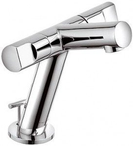 Смеситель для раковины двухвентильный с донным клапаном Kludi коллекция New Waves хром 571140530