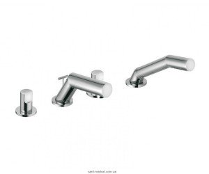 Смеситель двухвентильный на борт ванны с душем Kludi коллекция New Wavеs хром 574240530