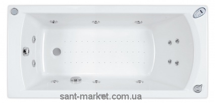 Ванна акриловая прямоугольная PoolSpa коллекция Linea 170х75х61 PWPJB..ZN000000 + ножки