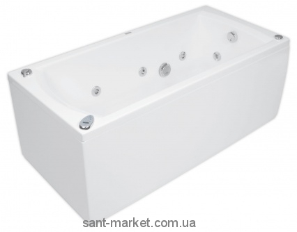 Ванна акриловая прямоугольная PoolSpa коллекция Linea 170х75х61 PWPJB..ZS000000 + рама