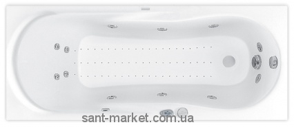 Ванна акриловая прямоугольная PoolSpa коллекция Muza 170х75х61 PWPH3..ZN000000 + ножки