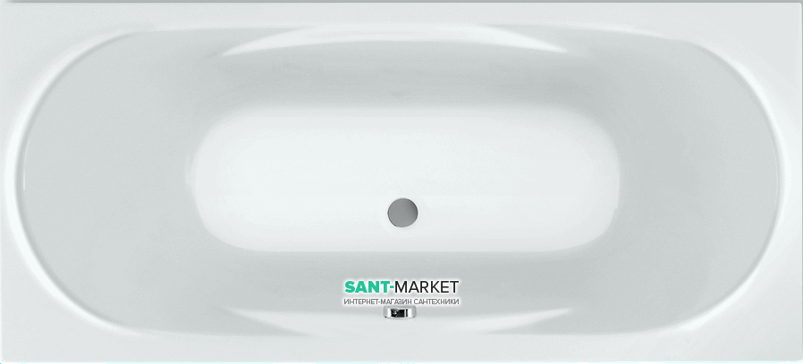 	Ванна акриловая прямоугольная PoolSpa коллекция Gemini 170х80 с рамой белый PWPD810ZS000000