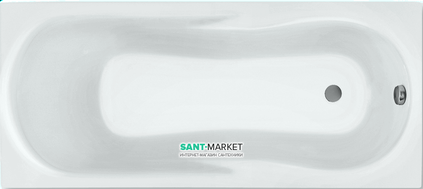 	Ванна акриловая прямоугольная PoolSpa коллекция Muza 170х70 с ножками белый PWPD710ZN000000 