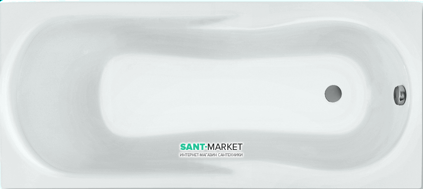 	Ванна акрилова прямокутна PoolSpa колекція Muza 160х70 з рамою білий PWPD610ZS000000