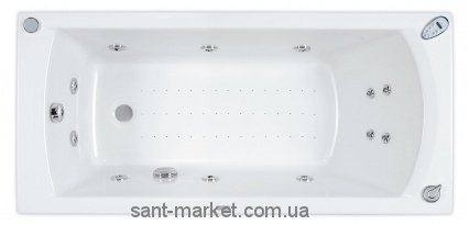 Ванна акрилова прямокутна PoolSpa колекція Linea 170х75х61 PWPJB..ZN000000 + ніжки