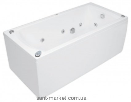 Ванна акрилова прямокутна PoolSpa колекція Linea 170х75х61 PWPJB..ZS000000 + рама