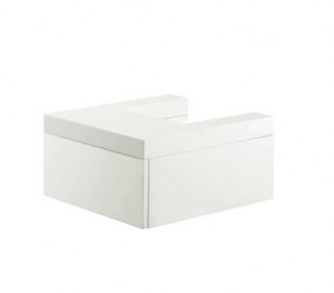  Выдвижной шкаф для L-образной тумбы Kludi Esprit 40х50х18 белый 56S0443