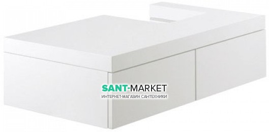 Висувною шафа для L-образної тумби Kludi Esprit лівий 40х50х18 білий 56S0843L