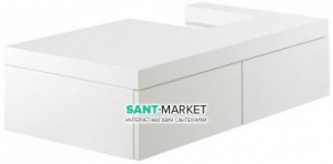 Выдвижной шкаф для L-образной тумбы Kludi Esprit левый 40х50х18 белый 56S0843L