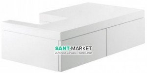 Выдвижной шкаф для L-образной тумбы Kludi Esprit правый 40х50х18 белый 56S0843R