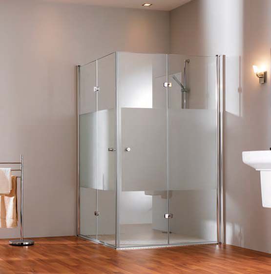 Душевая дверь в нишу Huppe Design pure 501 стеклянная распашная складывающаяся 80х200 510970092322