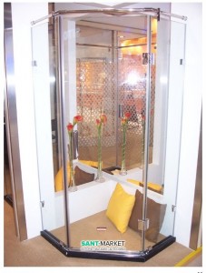 Душевая кабина Appollo 90х90х190 без поддона  цветочный узор TS-6371-B