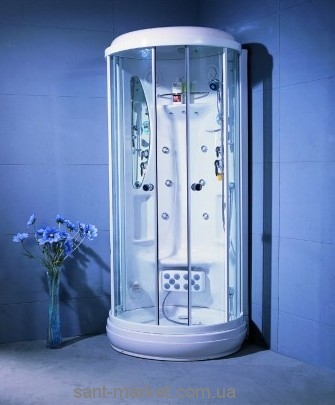 Паровой гидробокс угловой Appollo А - 0840 100х100х223 с низким поддоном