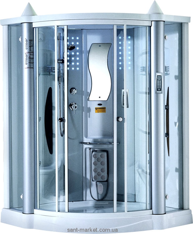 Паровой гидробокс угловой Appollo А - 0810 140х140х224 с низким поддоном