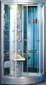 Паровой гидробокс угловой Appollo Guci-859 95х95х224 с низким поддоном