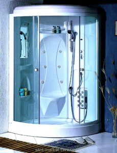 Гідробокс кутовий Appollo TS-50W 120х120x220 з низьким піддоном чверть кола