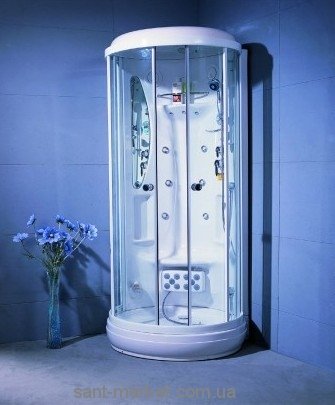 Паровий гидробокс кутовий Appollo А - 0840 100х100х223 з низьким піддоном