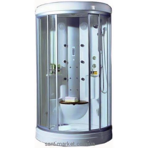 Паровой гидробокс угловой Appollo А-0817С 103х103х223 с низким поддоном