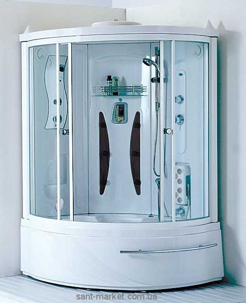 Паровой гидробокс угловой Appollo А - 0812 124х124х215 с ванной