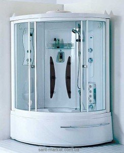 Паровой гидробокс угловой Appollo А - 0812 124х124х215 с ванной