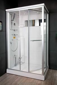 Паровий гидробокс в лівий кут Appollo А-0886 120х80х215 з низьким піддоном