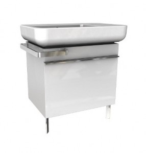 Тумба под раковину Kolo Ego подвесная с ножками 67х48х57 белый глянец 89230000