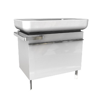 Тумба под раковину Kolo Ego подвесная с ножками 78х48х57 белый глянец 89231000