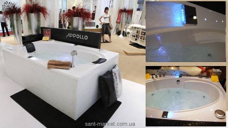 Ванна гідромасажна акрилова прямокутна Appollo 210х135х71 AT-9021