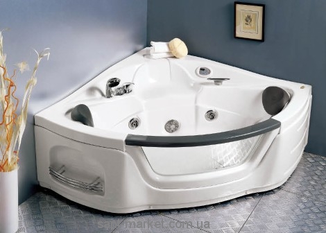 Ванна з гідро і аеромасажем акрилова кутова Appollo 154х154х66 АТ-0917