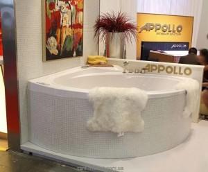 Ванна з гідро і аеромасажем акрилова кутова Appollo 178х178х80 AT-9025