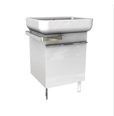 Тумба под раковину Kolo Ego подвесная с ножками 48х48.5х55 белый глянец 89229000