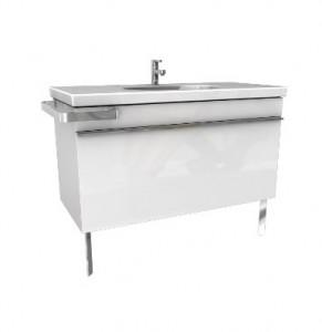 Тумба под раковину Kolo Ego подвесная с ножками 107.4х48.5х55 белый глянец 89232000