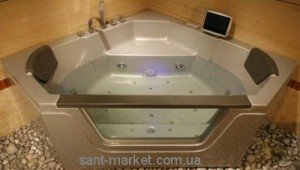 Ванна з гідро і аеромасажем акрилова кутова Appollo 150х150х60 АТ-0969 B