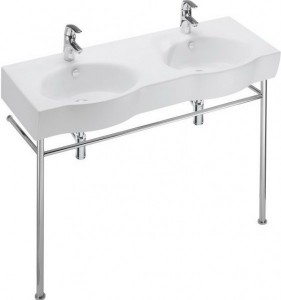 Раковина для ванної підвісна подвійна Jacob Delafon колекція Ove біла E1704-00