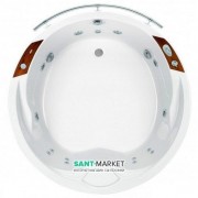 Ванна гідромасажна акрилова PoolSpa Atlantyda 160х160 система Economy 1 акрил білий PHRD310SO1C0000