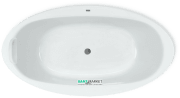 Ванна акриловая овальная PoolSpa коллекция Aura 190х100 с ножками белый PWR7810ZN000000