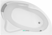 Ванна акрилова кутова PoolSpa колекція Europa 170х115 R права з ніжками білий PWAD110ZN000000