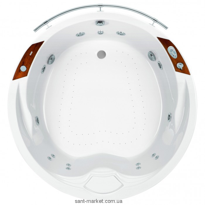 Ванна з гідро і аеромасажем акрилова PoolSpa Atlantyda 160х160х69 PHRD310SO20000 Economy 2