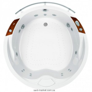 Ванна з гідро і аеромасажем акрилова PoolSpa Atlantyda 160х160х69 PHRD310SO20000 Economy 2