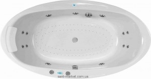Ванна гідромасажна акрилова овальна PoolSpa Aura 204х103х58 PHRVO10SO1C000 Economy 1