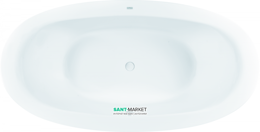 Ванна акрилова овальна PoolSpa колекція Aura 204х103 з ніжками білий PWRVO10ZN000000