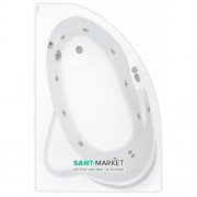 Ванна гідромасажна акрилова PoolSpa Europa 165х105 L ліва система Economy 1 білий PHA4810SO1C0000