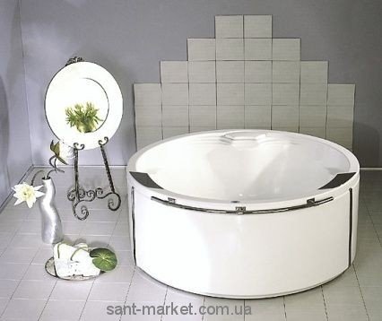 Ванна акрилова кругла PoolSpa колекція Atlantyda 160х160х69 PWR6N10ZS000000 + рама